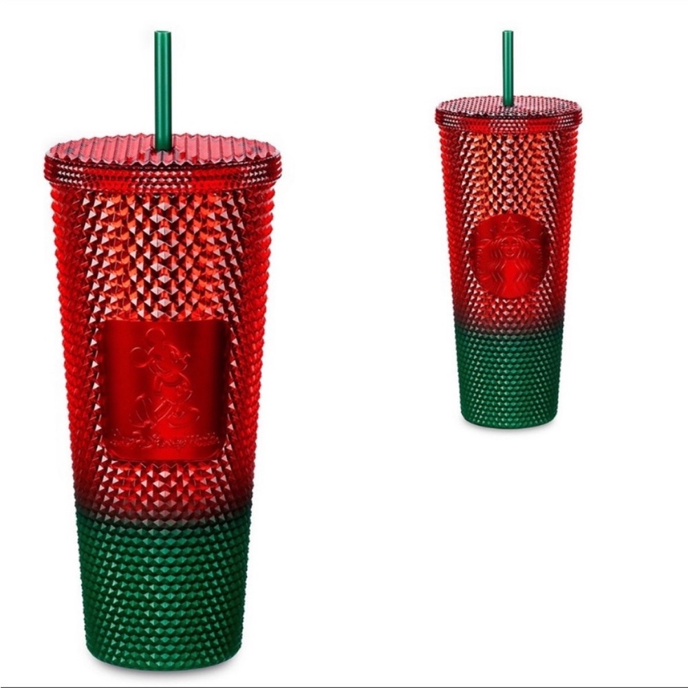 Disney x Starbucks Holiday Cold Cup Red Green Ombré